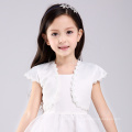 Cheap Lace Baby Girl Solid color Pink Princess Wedding dress Shoulder Shawls Baby party Wear dresses White Amice